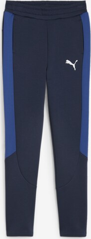 PUMA Slim fit Workout Pants 'evoStripe' in Blue: front