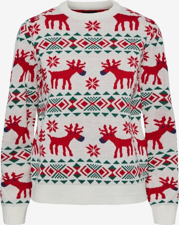 Pullover 'Xmas' di PIECES in bianco