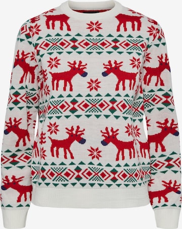 PIECES Sweater 'Xmas' in White