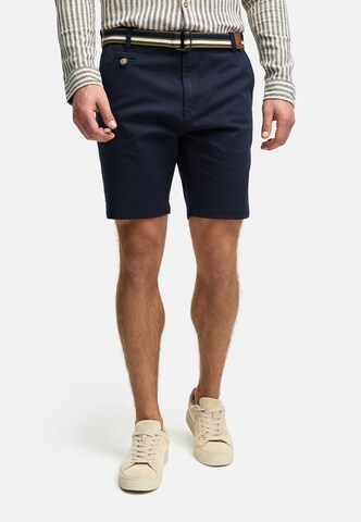INDICODE JEANS Regular Trousers 'Thews' in Blue: front