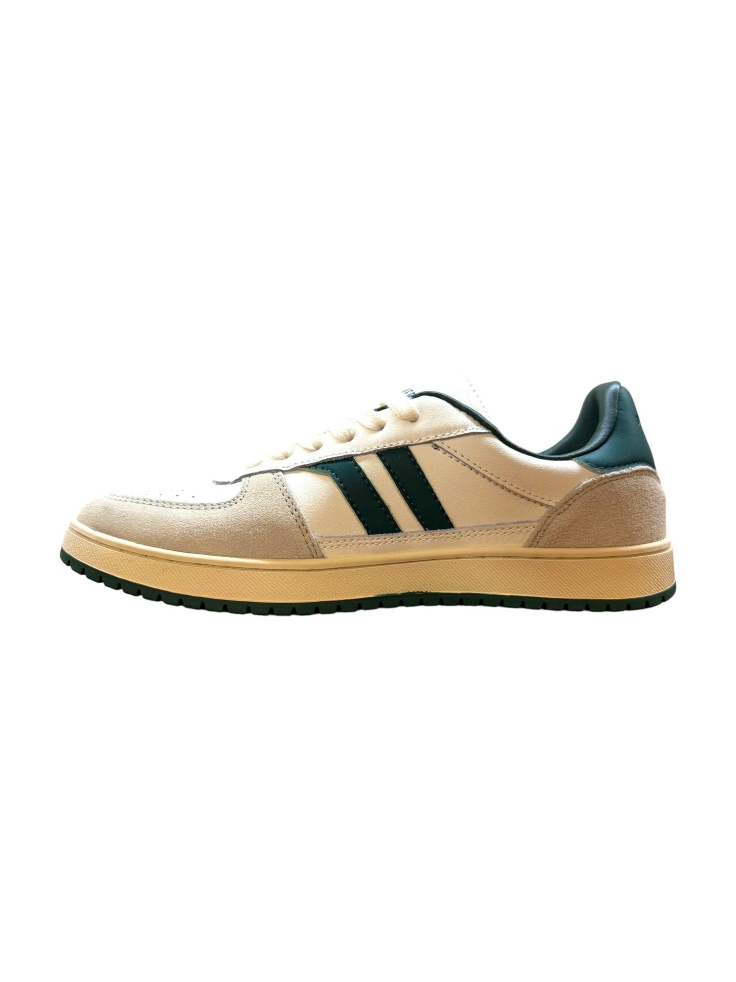 Pro-Keds Sneaker low 'Field King in White and Green Leather'‌‌‌‌‌‌ in Weiß