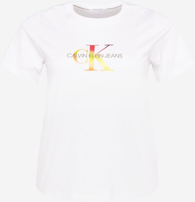 Calvin Klein Jeans Curve T-Shirt in gelb / orange / rot / weiß, Produktansicht