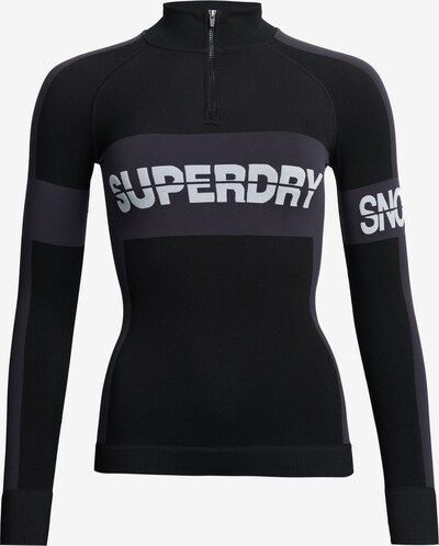 Superdry T-shirt fonctionnel en gris / noir / blanc, Vue avec produit