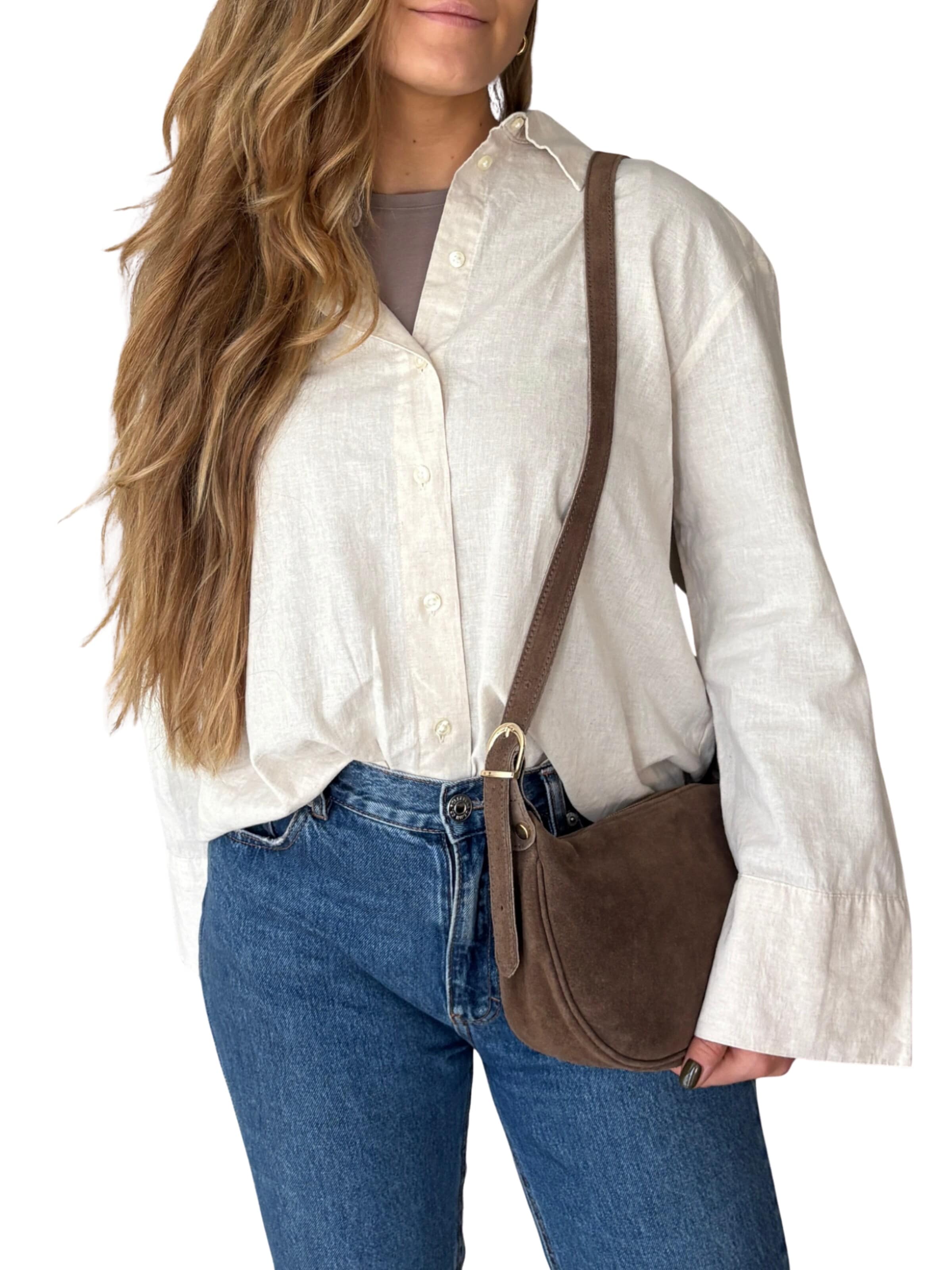 lePelou Shoulder Bag 'MINA' in Grey