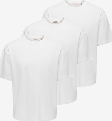 Only & Sons Shirt 'Caspian' in Weiß: Vorderseite