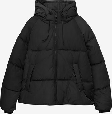 Veste mi-saison Pull&Bear en noir : devant