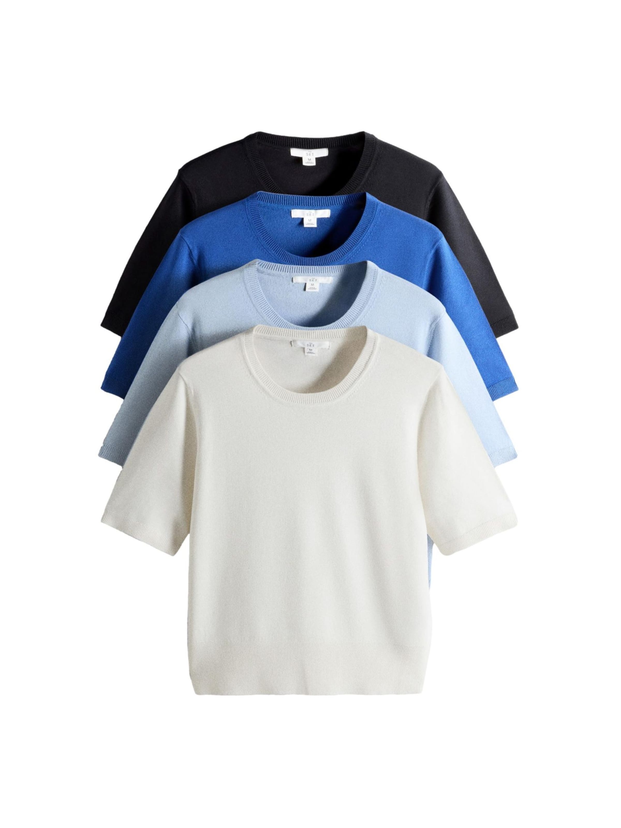 The Set Pullover in Blau: Vorderseite