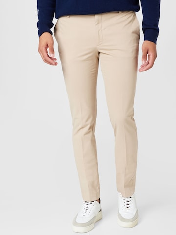 Coupe slim Pantalon chino 'KENSINGTON' Hackett London en beige : devant