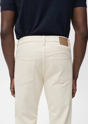 MANGO MAN Tapered Jeans 'Ben' in Beige