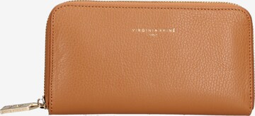 Portamonete 'Portafoglio donna pelle dollaro con zip 20x10 cm' di Virginia Rhinè in marrone: frontale