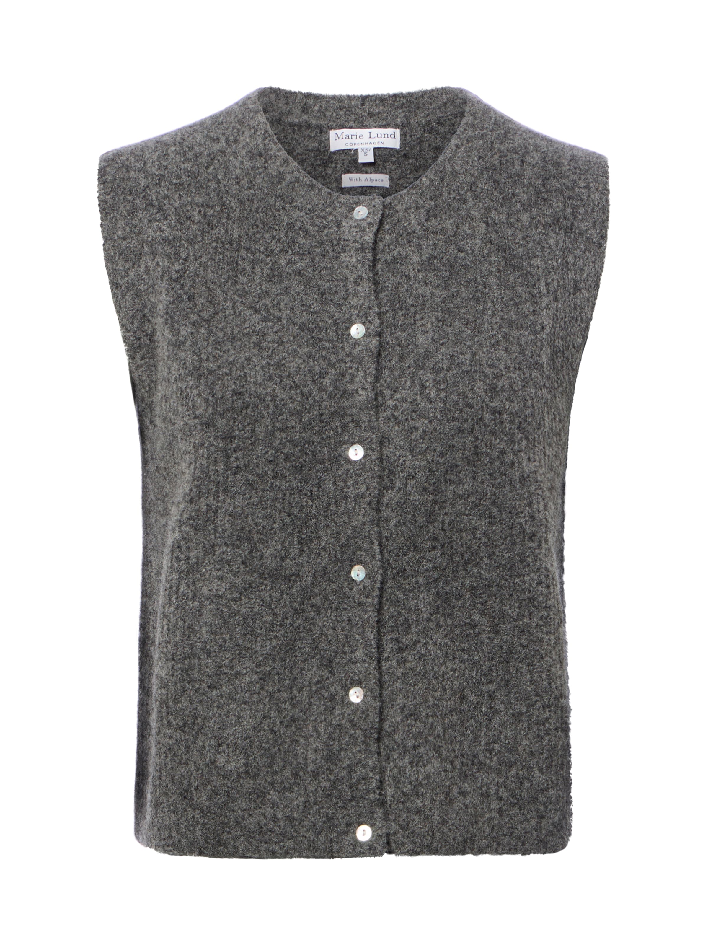 Marie Lund Knit Cardigan in Grey: front