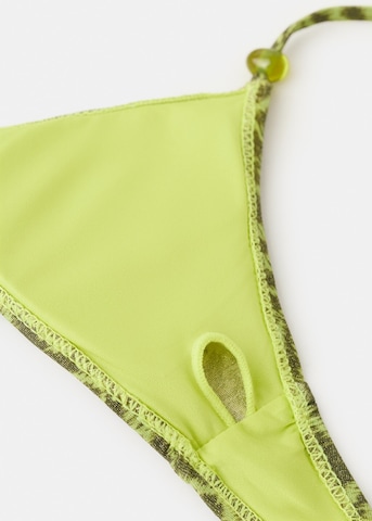 MANGO TEEN Triangle Bikini 'Zebra' in Green