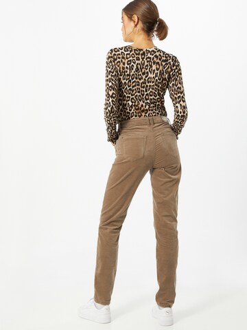 Coupe slim Pantalon 'Vicky' CECIL en marron