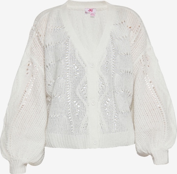 MYMO Knit Cardigan in White: front
