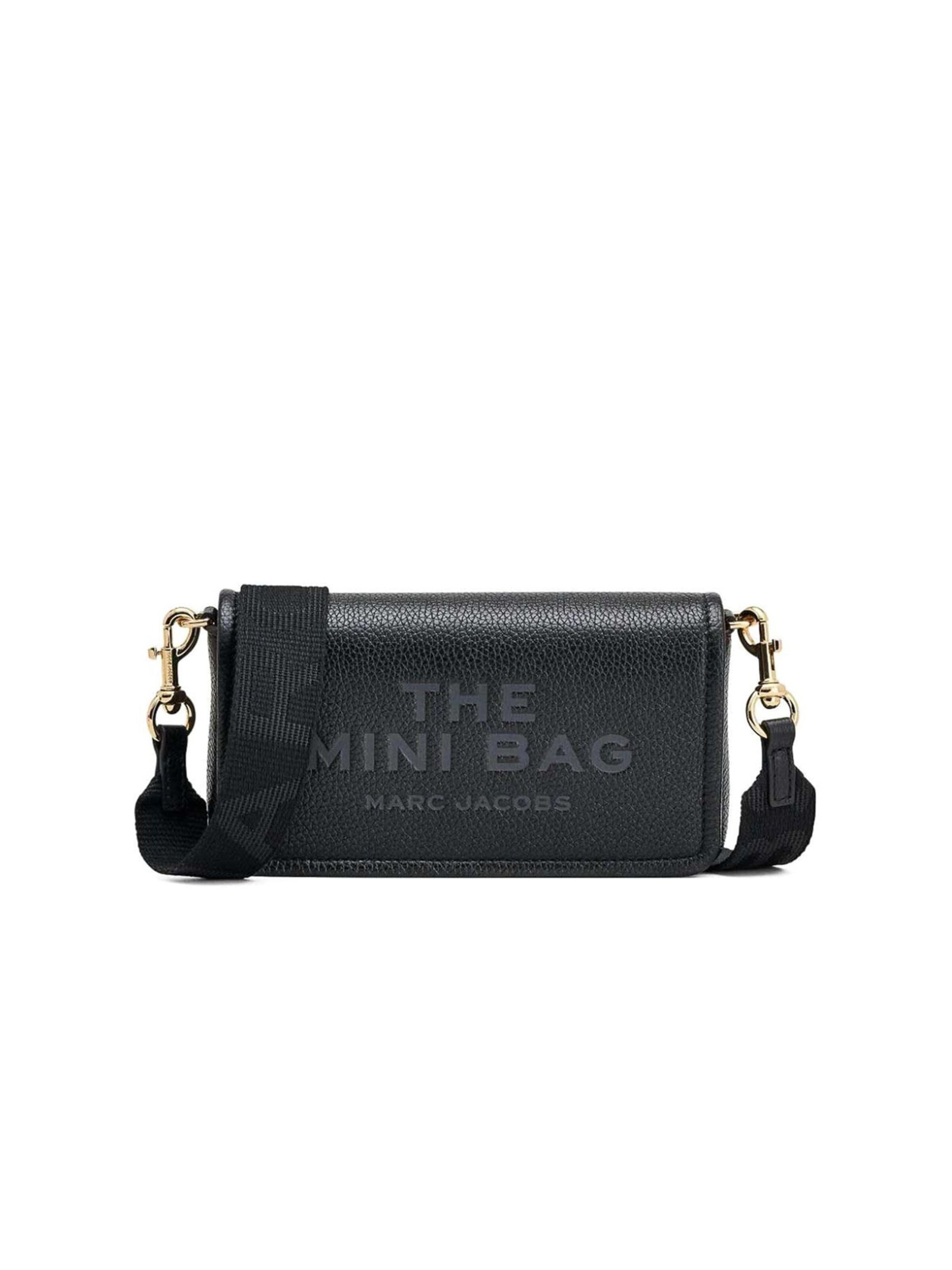 Marc Jacobs Schultertasche 'The Leather Mini Bag Crossbody Bag'‌‌‌ in Schwarz: Vorderseite