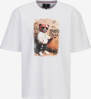 19V69 ITALIA - Camiseta 'Tamaro' en blanco: frente
