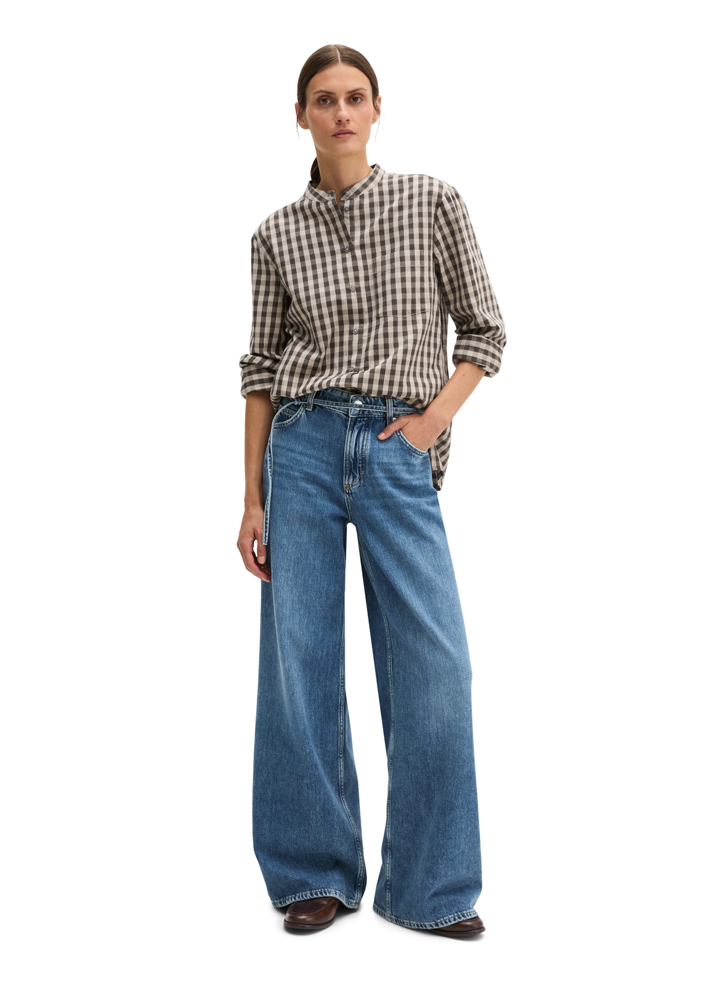 Marc O'Polo Blouse in Beige: voorkant