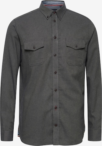 FQ1924 Regular fit Button Up Shirt 'Fqsteven' in Grey: front