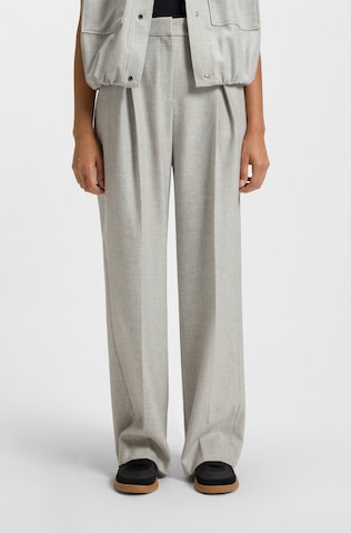 BOSS Regular Pleat-Front Pants ' 10262215 01 ' in Grey: front