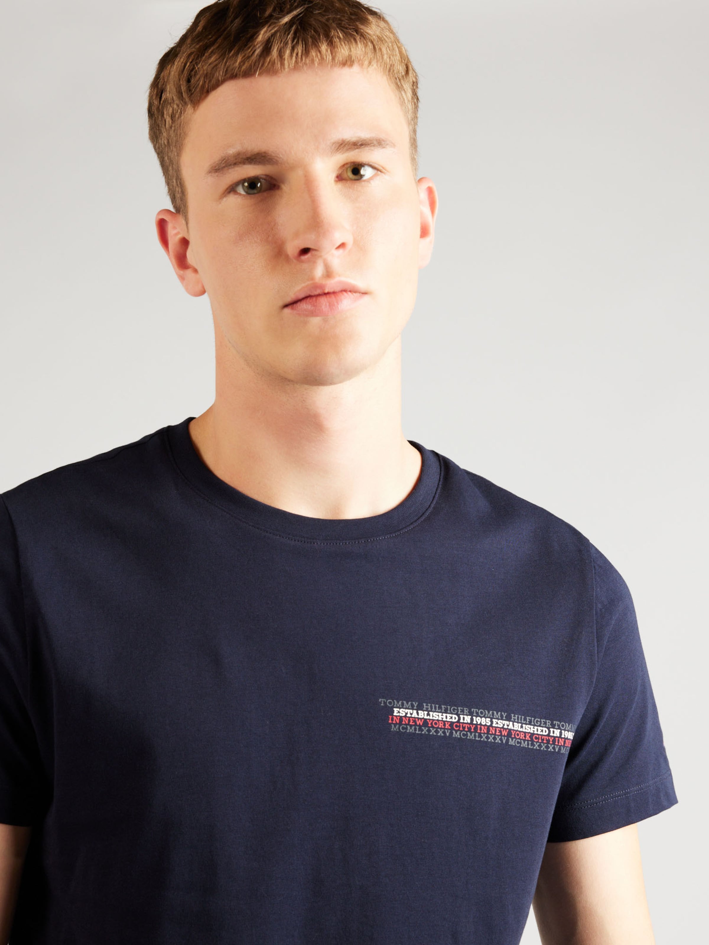 Navy tommy sales hilfiger shirt