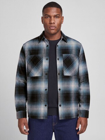 JACK & JONES Regular fit Button Up Shirt in Blue: front