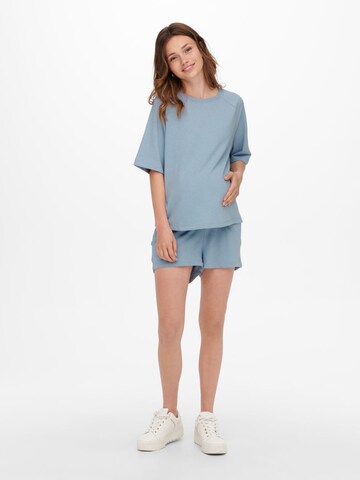Only Maternity Shirt 'Mama' in Blau