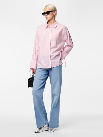 Chemisier 'PCSAGE' PIECES en rose