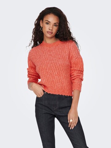 ONLY Пуловер 'NEW' в оранжево: отпред