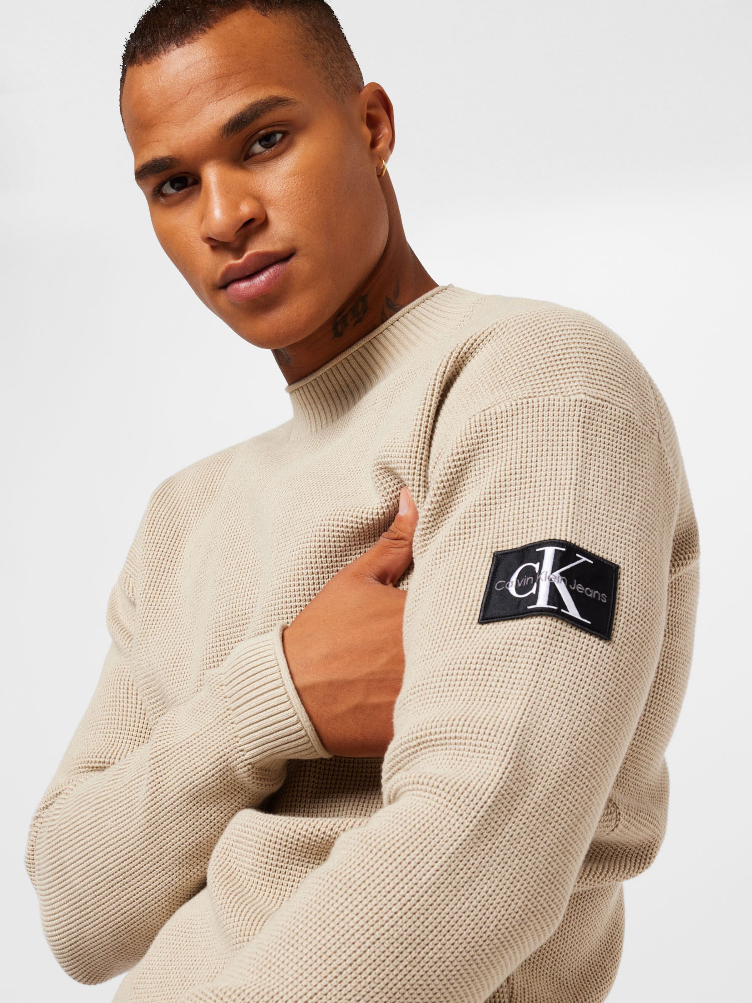 Calvin klein beige sweatshirt sale