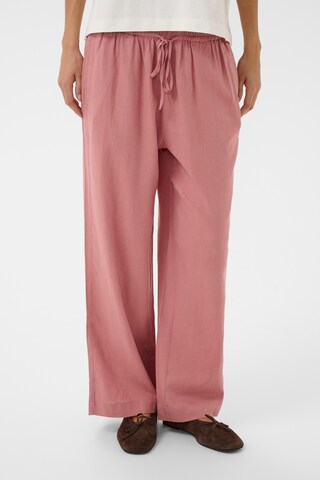 Wide Leg Pantalon 'SLAria' SOAKED IN LUXURY en rose : devant