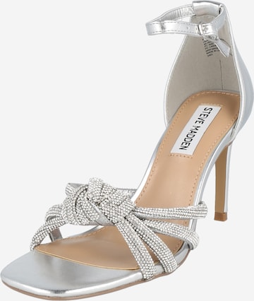 STEVE MADDEN Strap Sandals 'REDAZZLE' in Silver: front