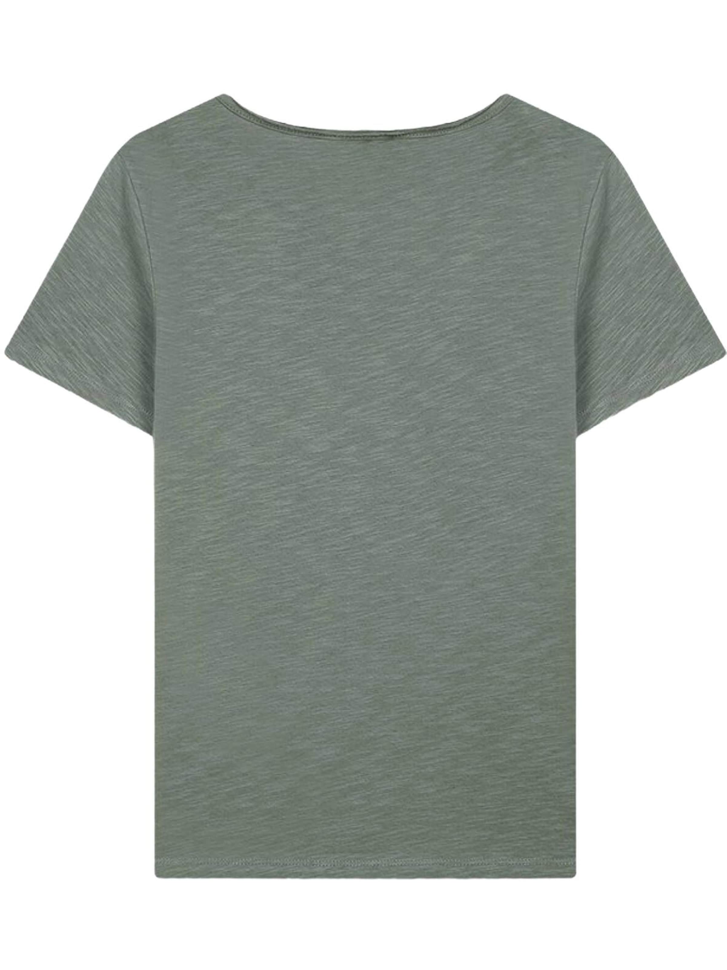 LTB Jeans Camiseta 'LTB Jeans Damen-T-Shirt mit U-Ausschnitt' en S en verde, Vista del producto