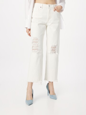 AllSaints Wide leg Jeans 'APRIL' in Wit: voorkant