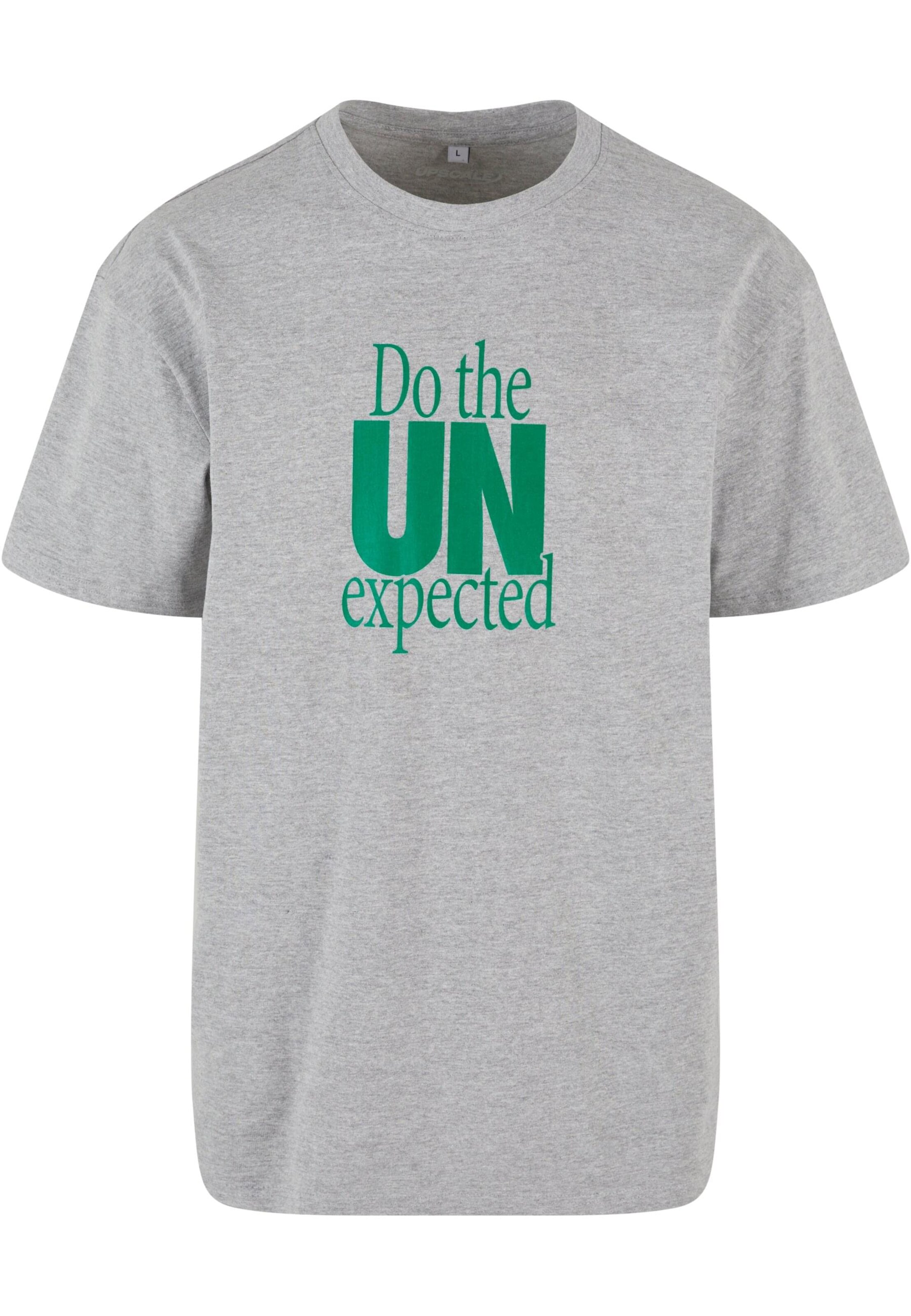 MT Upscale Tričko 'Do The Unexpected' – šedá: přední strana