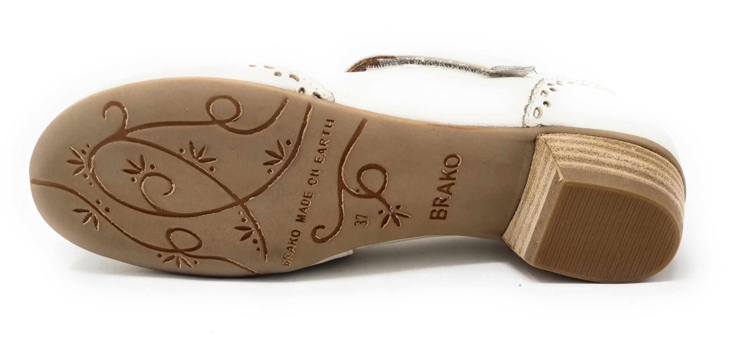 BRAKO Strap ballerina in White
