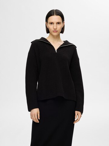 SELECTED FEMME Sweter 'Bloomie' w kolorze czarny