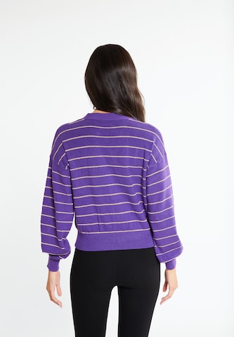 faina Knit cardigan in Purple