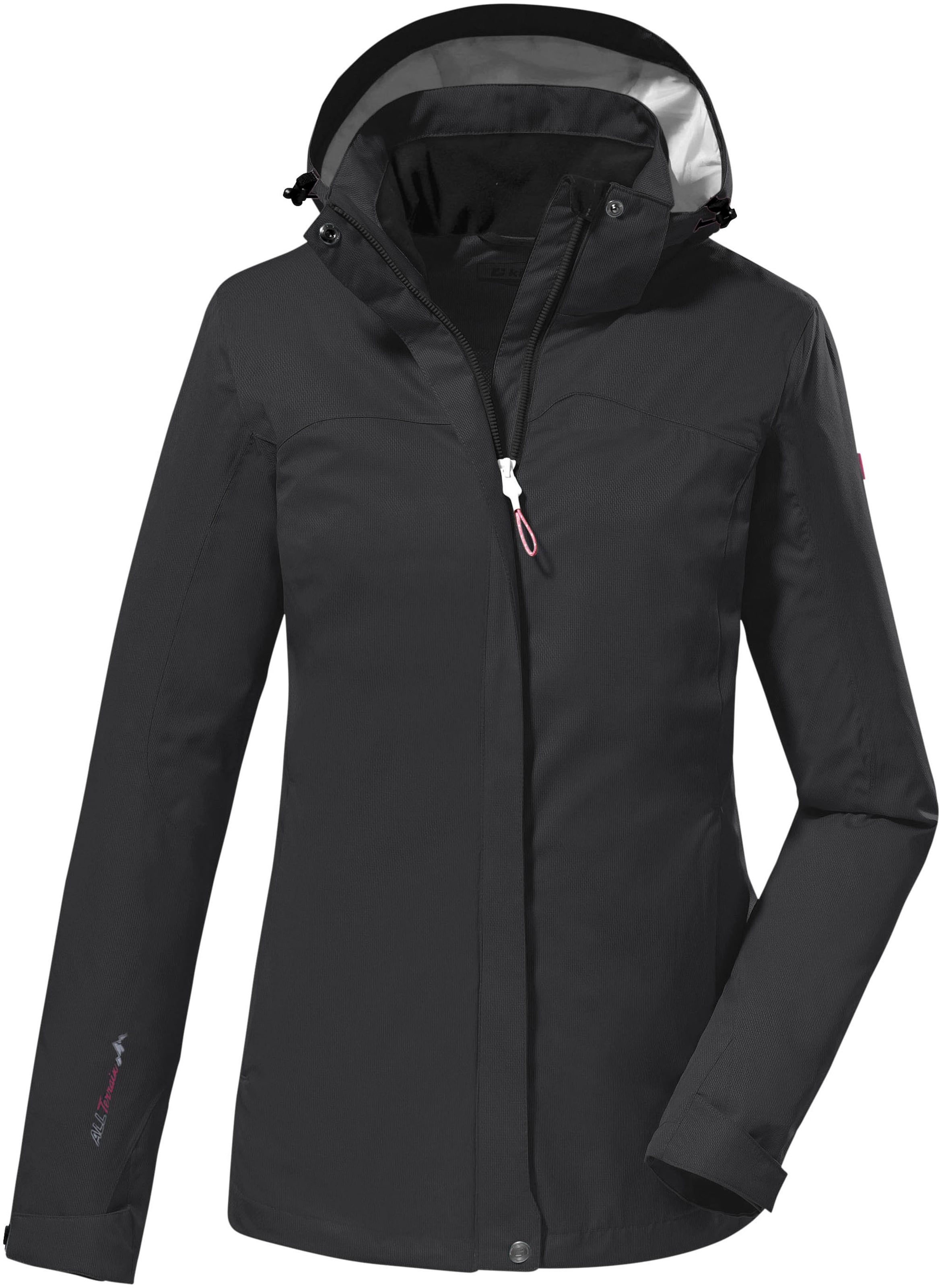 KILLTEC Outdoor Jacket in Black: front