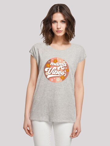 T-shirt 'Mothers Day Mama Vibes Vintage Inspired Motherhood' F4NT4STIC en gris : devant