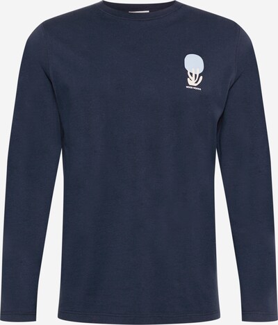 WOOD WOOD Shirt 'Peter' in navy / nachtblau / hellblau / weiß, Produktansicht