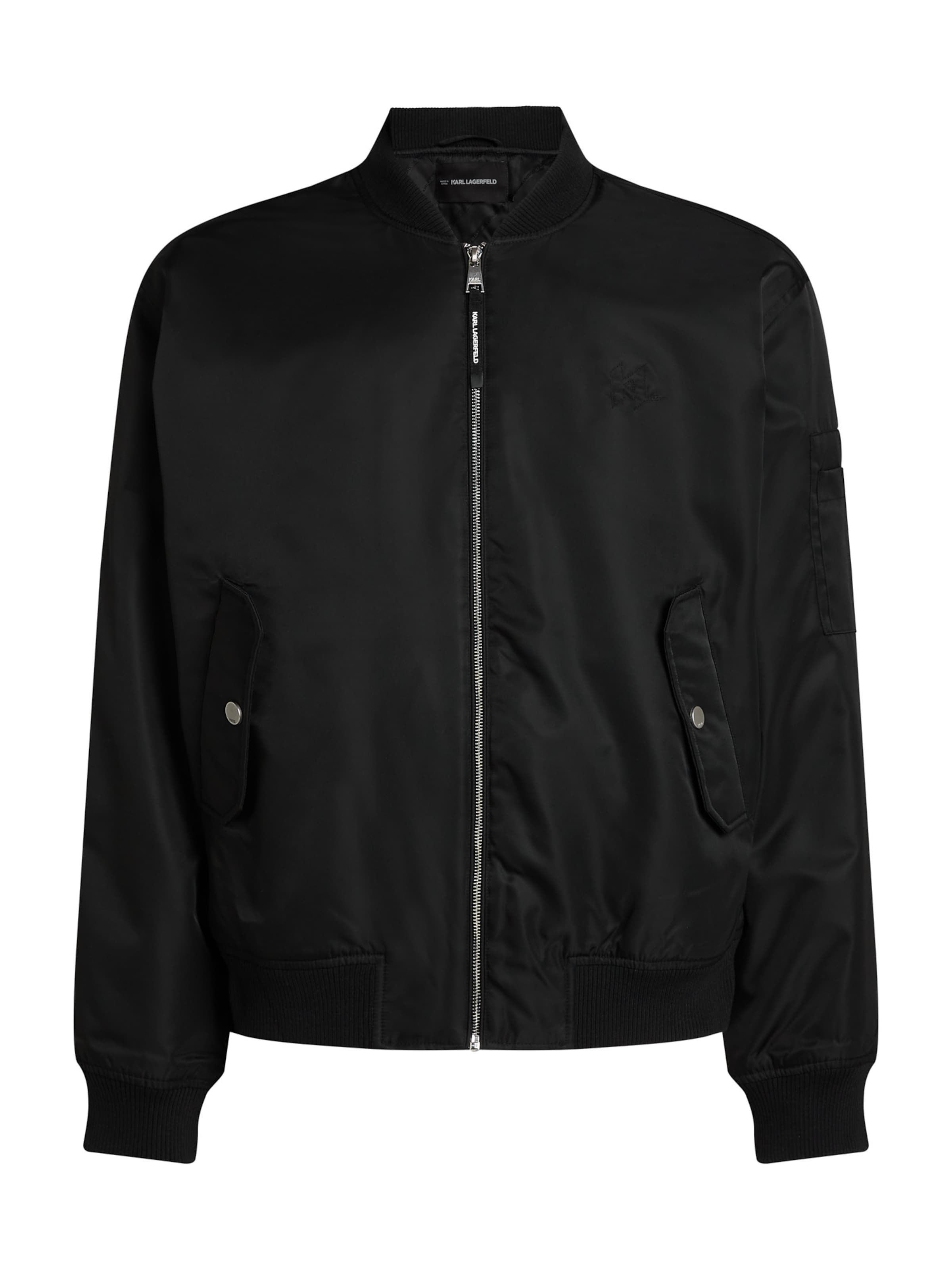 Karl Lagerfeld Демисезонная куртка ' ESSENTIAL' в Черный: спереди