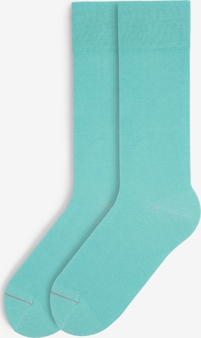 Von Jungfeld Socken 'Signature' in Blau: Vorderseite