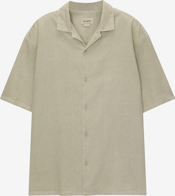 Pull&Bear Comfort fit Overhemd in Groen: voorkant