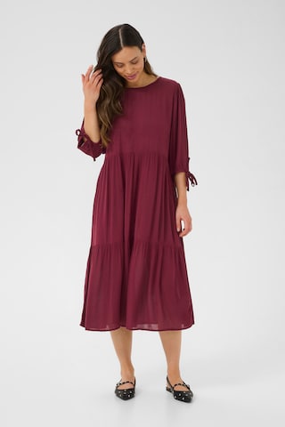 Cream Dress 'Aya' in Red: front