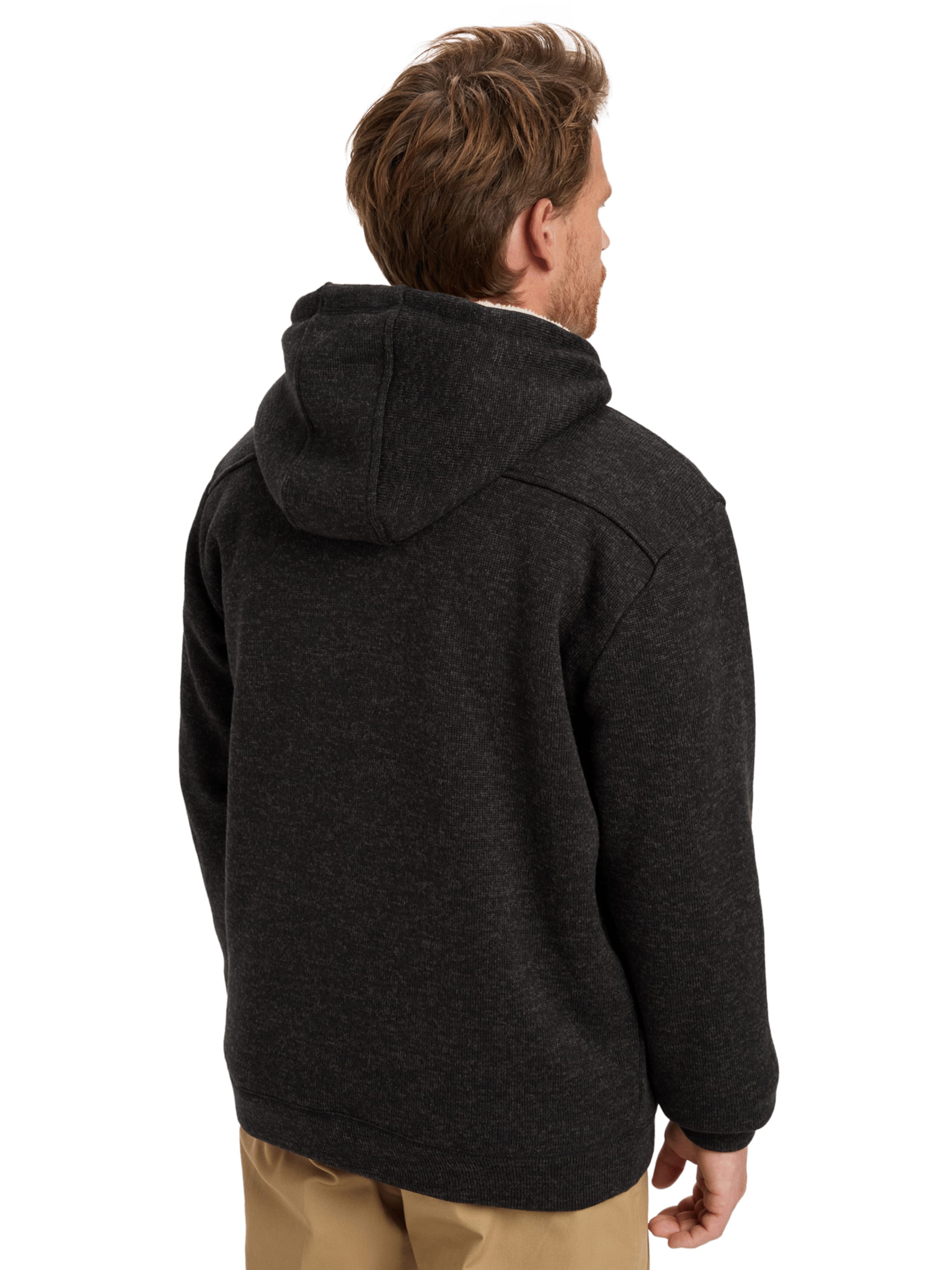 QUIKSILVER Zip-Up Hoodie in Black