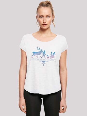 F4NT4STIC Shirt 'Disney Frozen 2 Believe In The Journey' in White: front