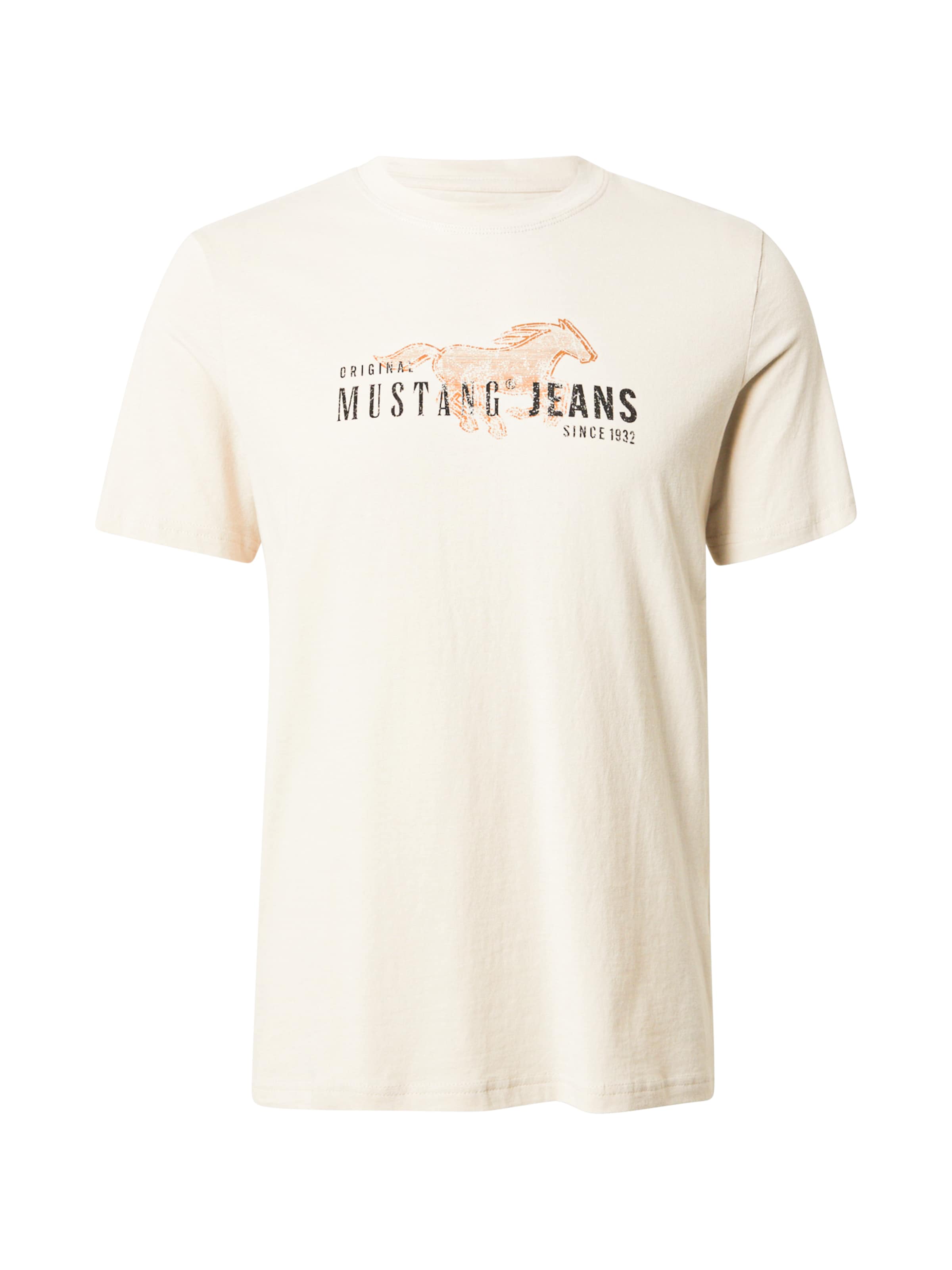 MUSTANG - Camisa 'STYLE AUSTIN' em bege: frente