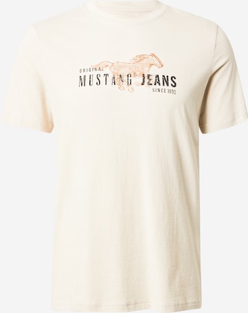 MUSTANG - Camiseta 'STYLE AUSTIN' en beige: frente