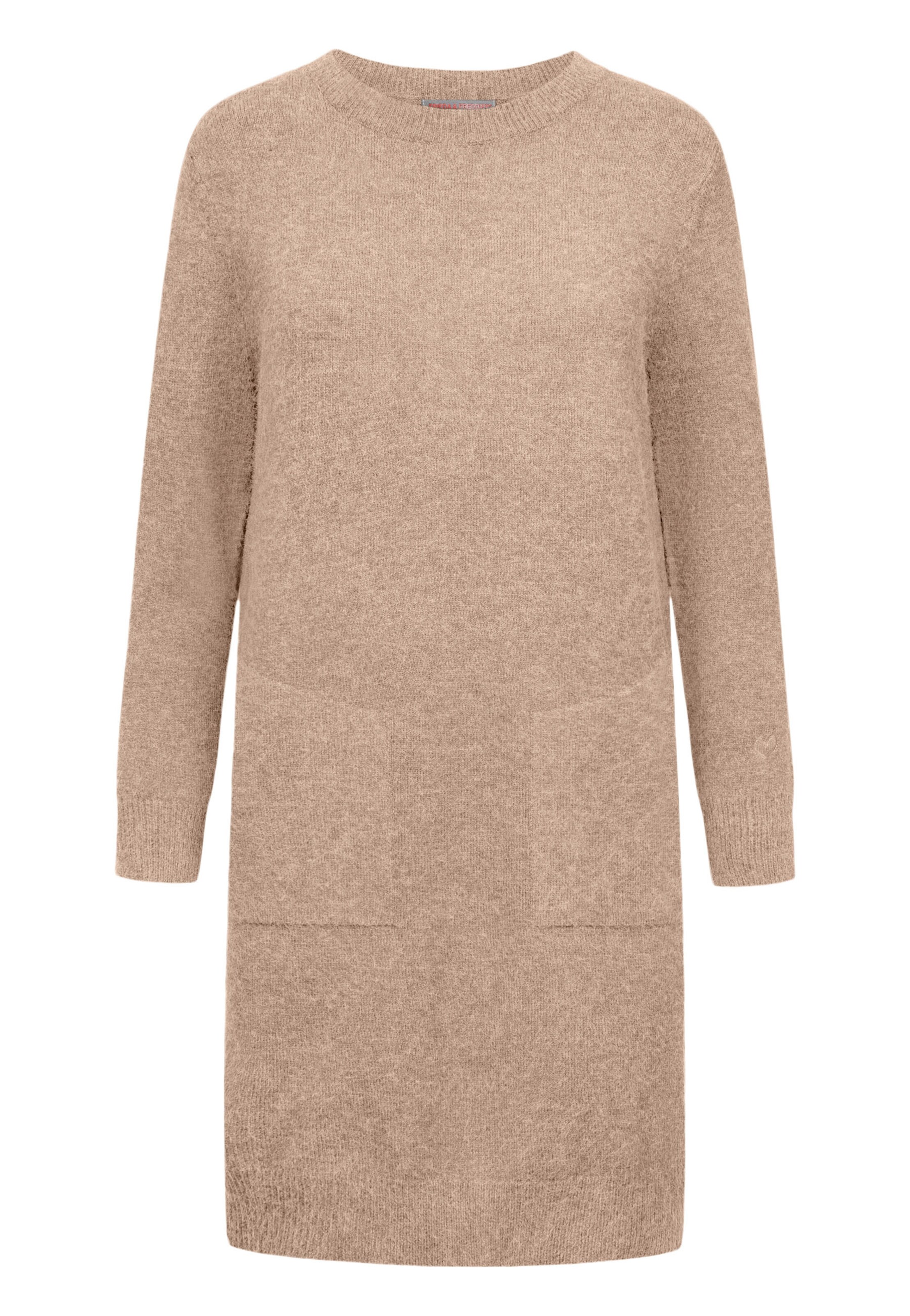 Frieda & Freddies Knitted dress in Beige: front