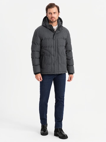 Ombre Winterjas 'OM-JAHP-0203' in Zwart